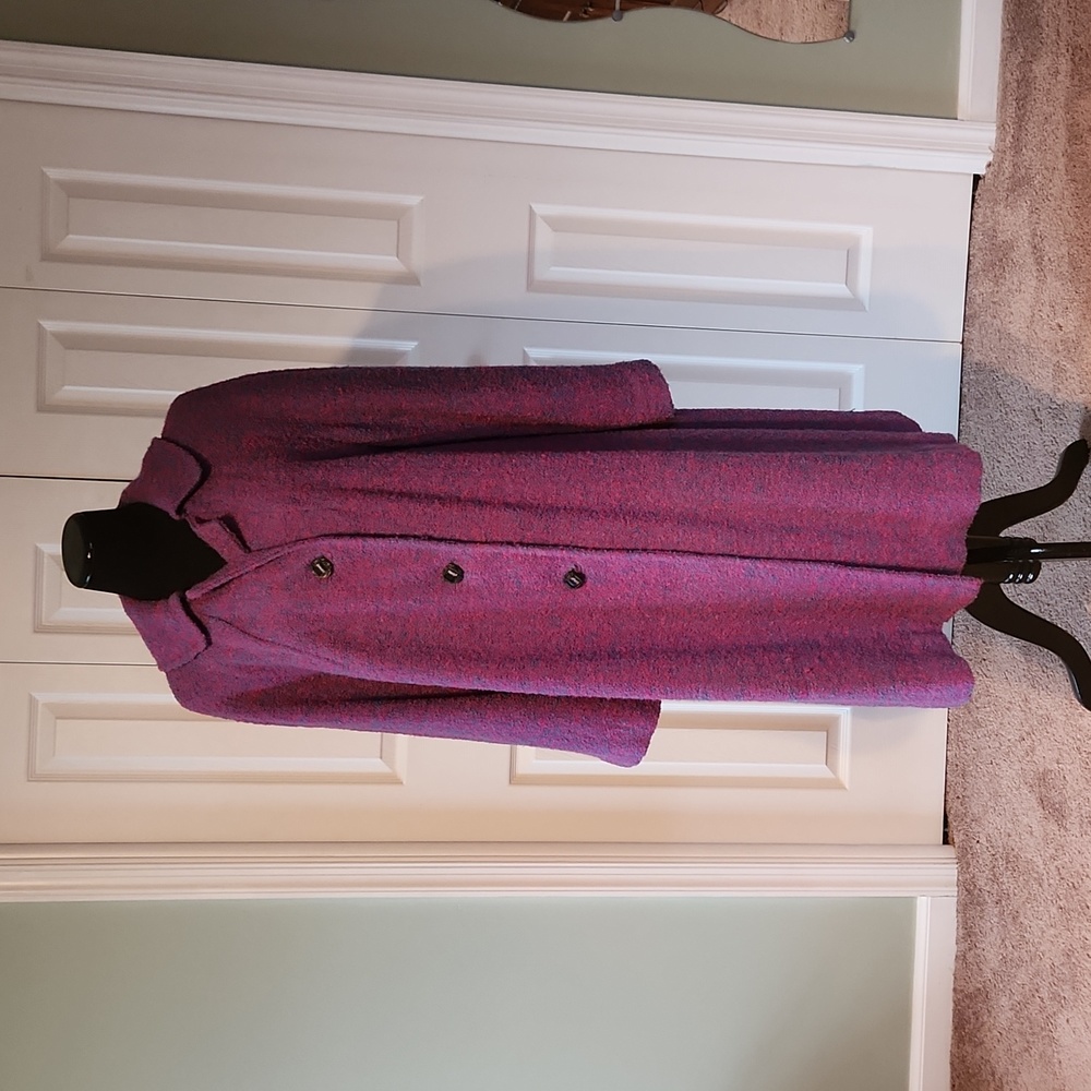 Fabulous Vintage Givenchy Long Lined Spring Boucle Coat Size 12